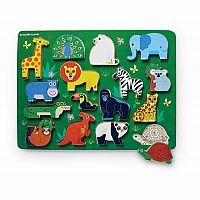 16pc Wood Puzzle Zoo