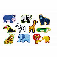 2pc Let's Begin Puzzles Jungle